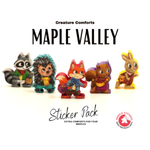 Adorable, high-quality Maple Valley themed stickers for board game pieces from Meeplestickers