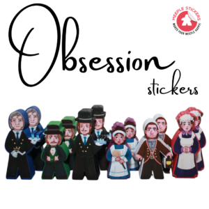 Premium quality stickers for Obsession boardgame from Meeplestickers