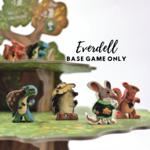 Custom-designed premium stickers for Everdell, enhancing game pieces with vibrant and detailed art